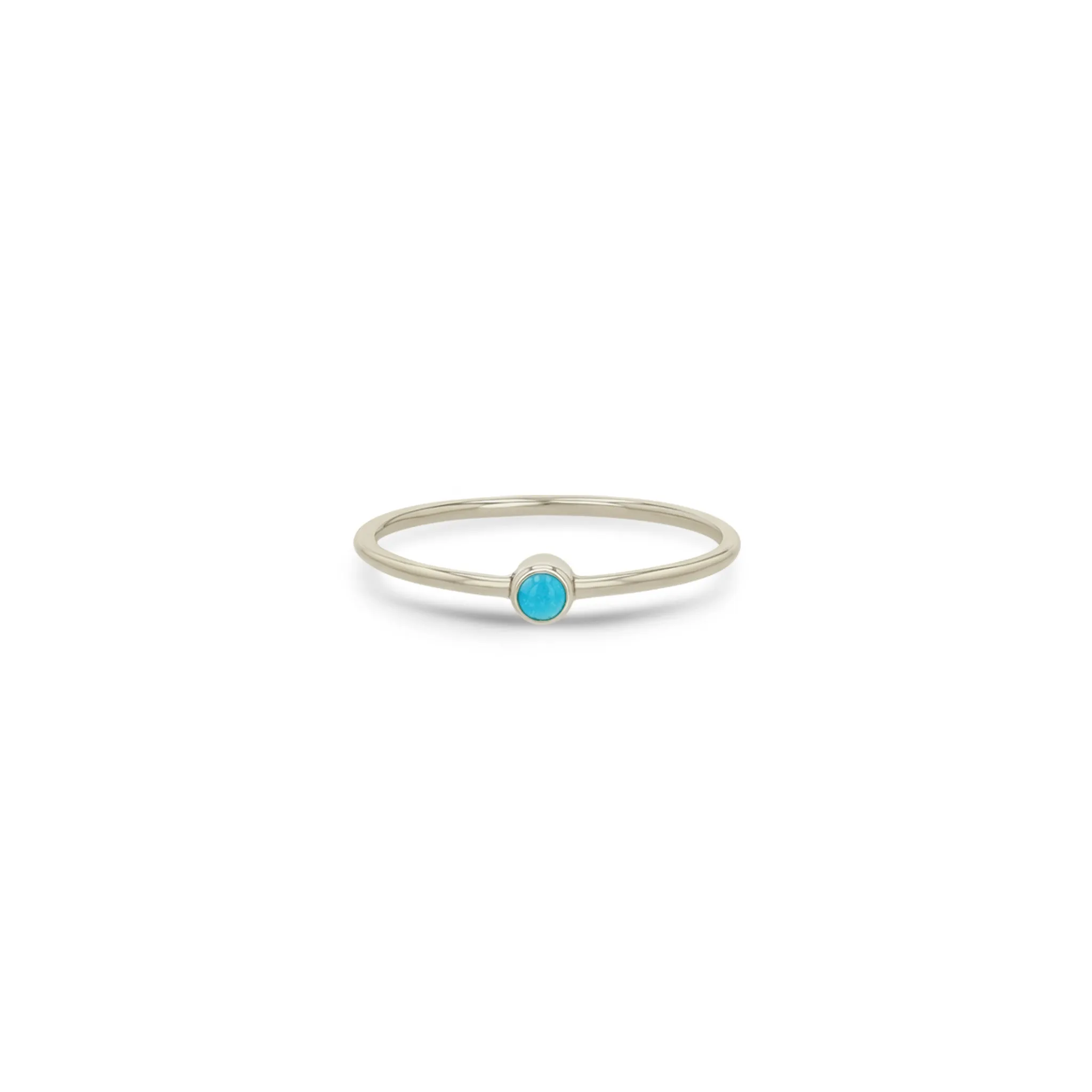 14k Large Turquoise Bezel Ring | December Birthstone