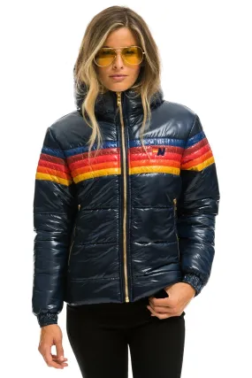 5 STRIPE LUXE TREKKER JACKET - GLOSSY NAVY