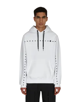 7 Moncler FRGMT Hiroshi Fujiwara Printed Stars Hooded Sweatshirt White