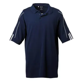 adidas Golf Men's ClimaLite Navy S/S 3-Stripe Cuff Polo