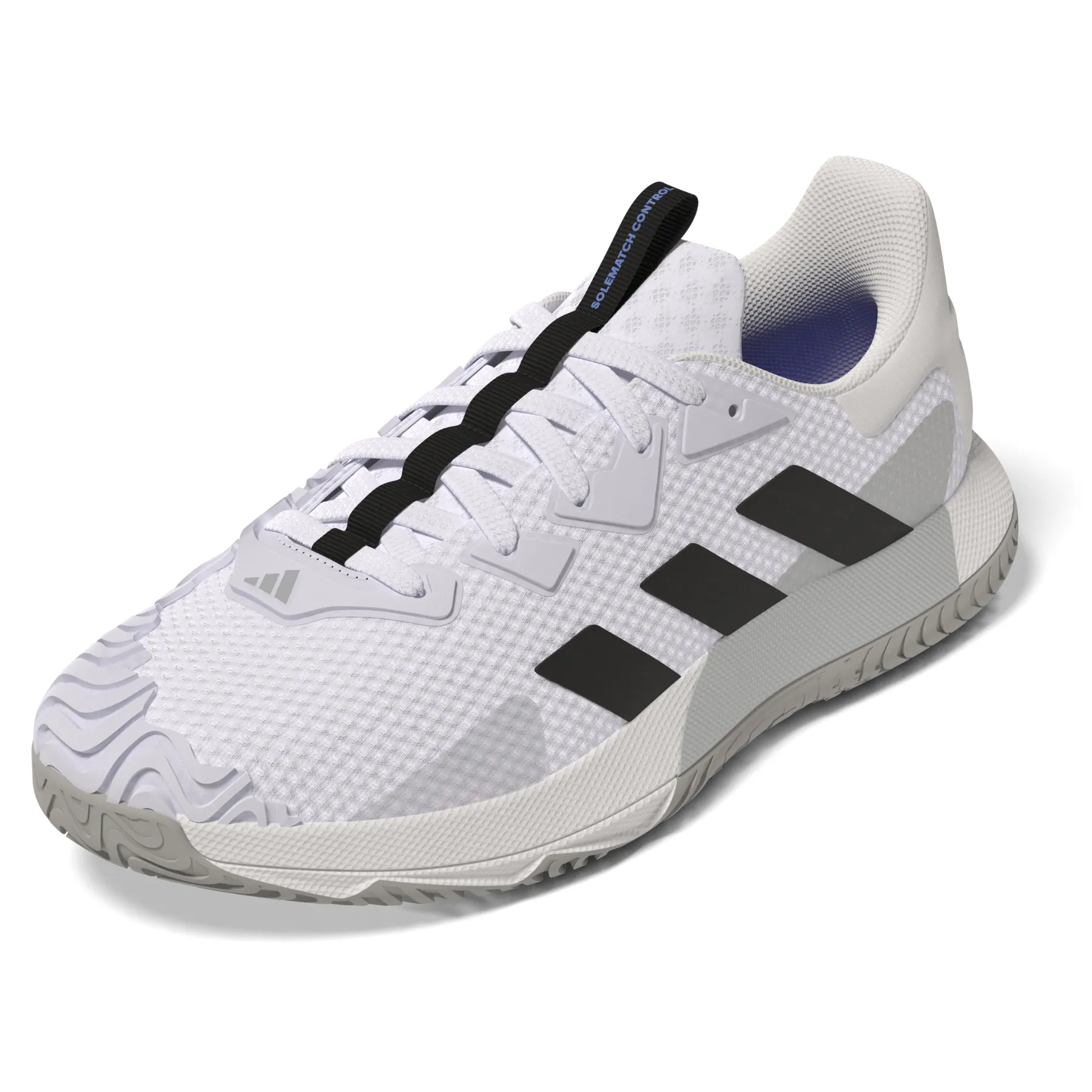 Adidas Performance Sole Match Control Men Tennis Shoes - Ftw White/Core Black/Lucblu