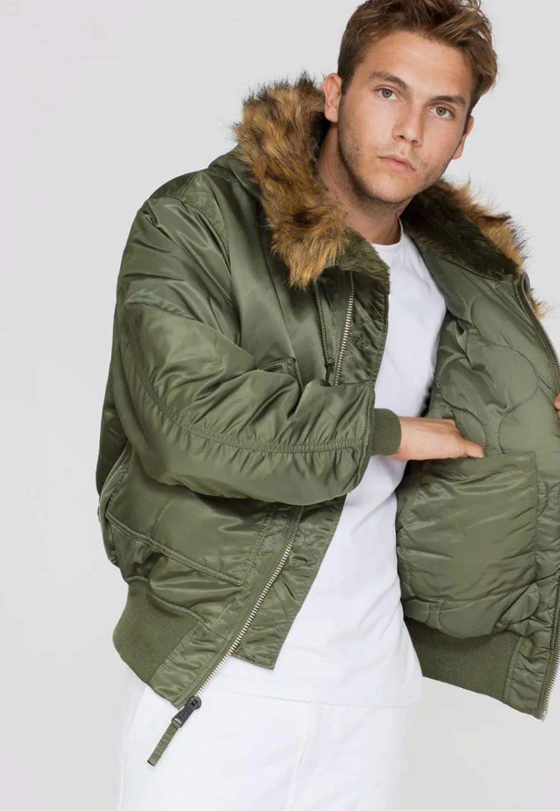 Alpha Industries Bomberjacke olive 45P Hooded Custom 144103-01