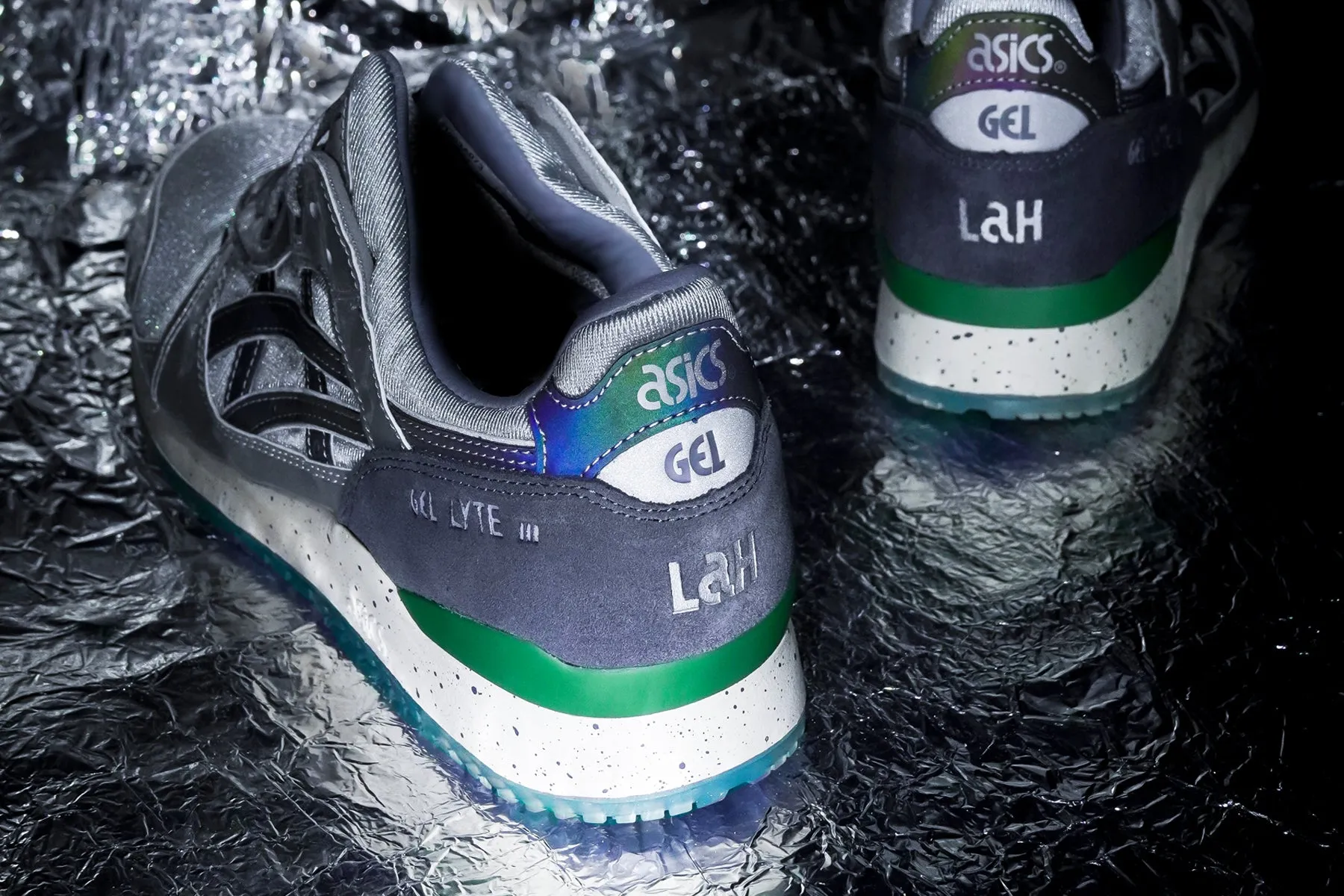 Asics x SneakerLAH x HUNDRED% Gel-Lyte III - Piedmont Grey/Shamrock Green