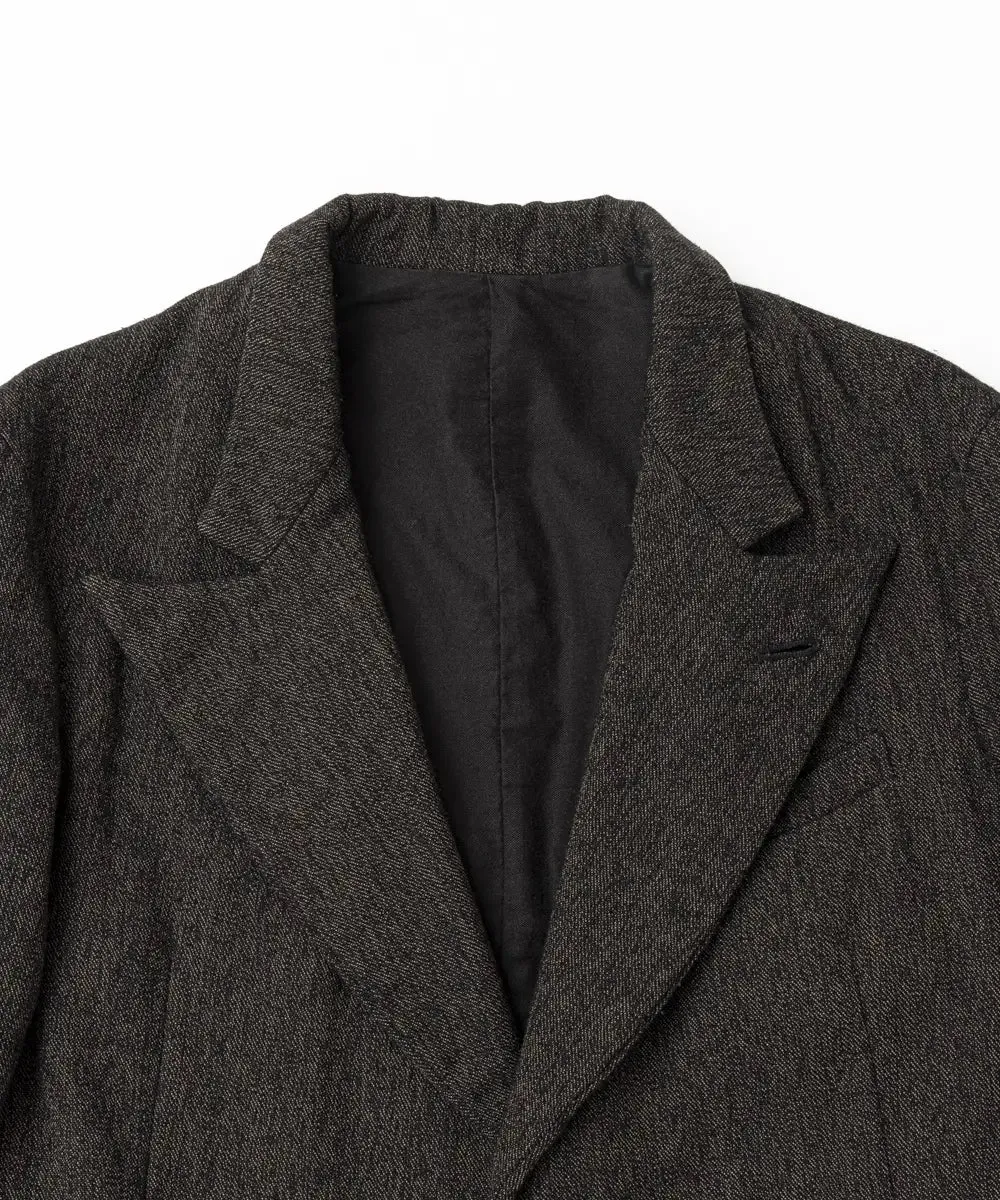 Belafonte Ragtime Clothing, Peaked Lapel Jacket, Mix Dark Brown