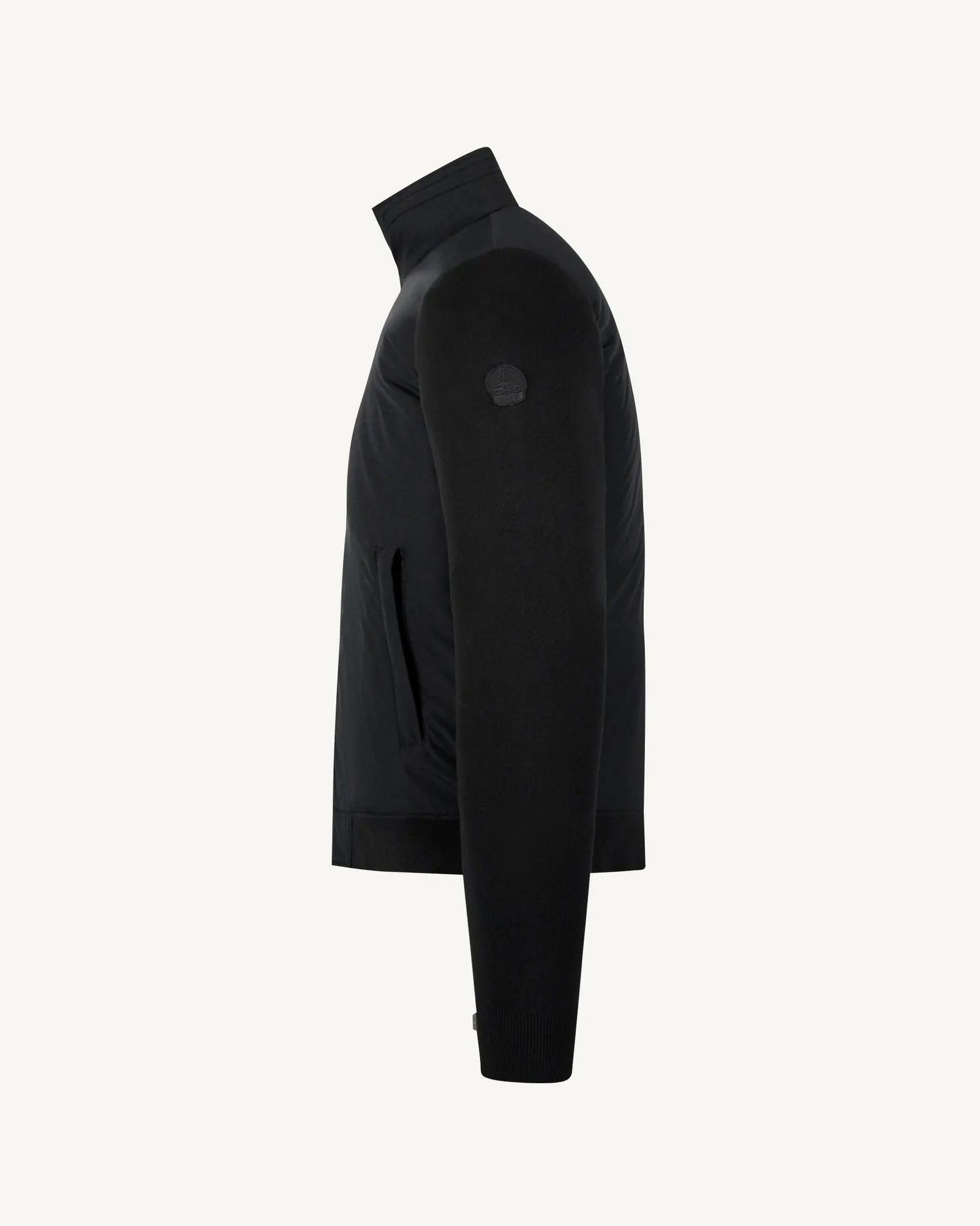 Black Bardenas bi-fabric hooded jacket