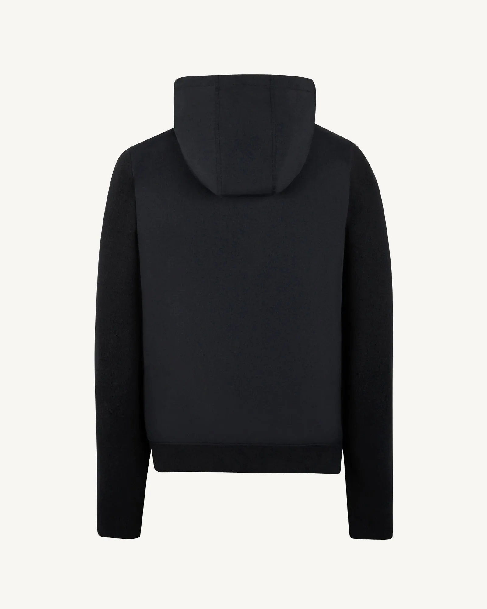 Black Bardenas bi-fabric hooded jacket