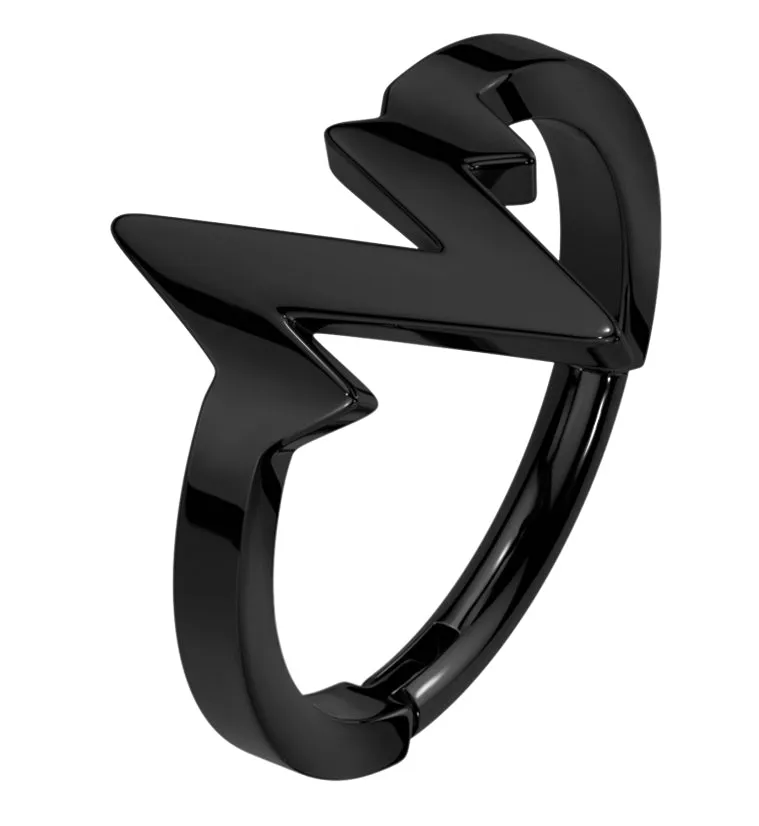 Black PVD Pulse Stainless Steel Hinged Segment Ring