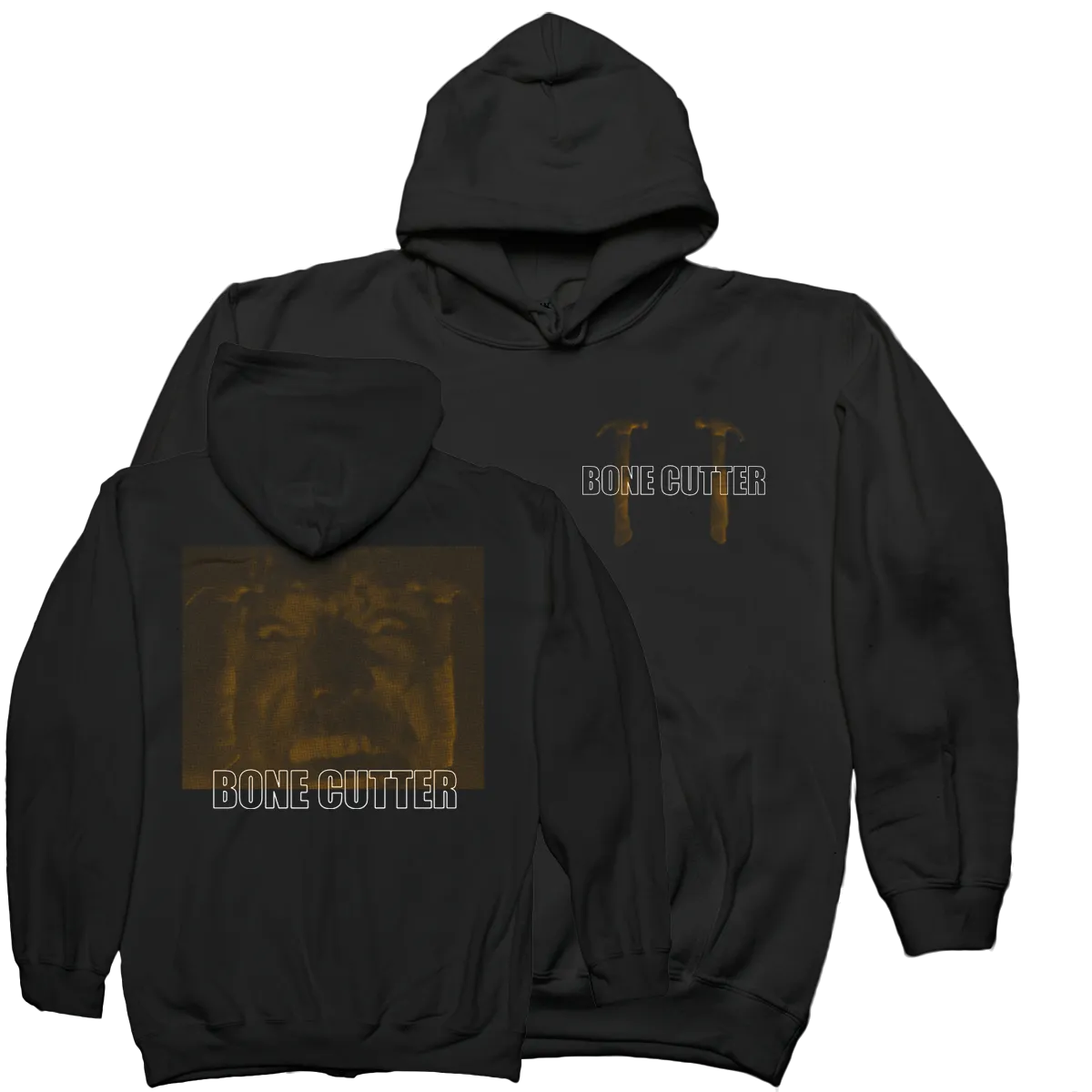 Bone Cutter "Hammer" Black Hooded Sweatshirt