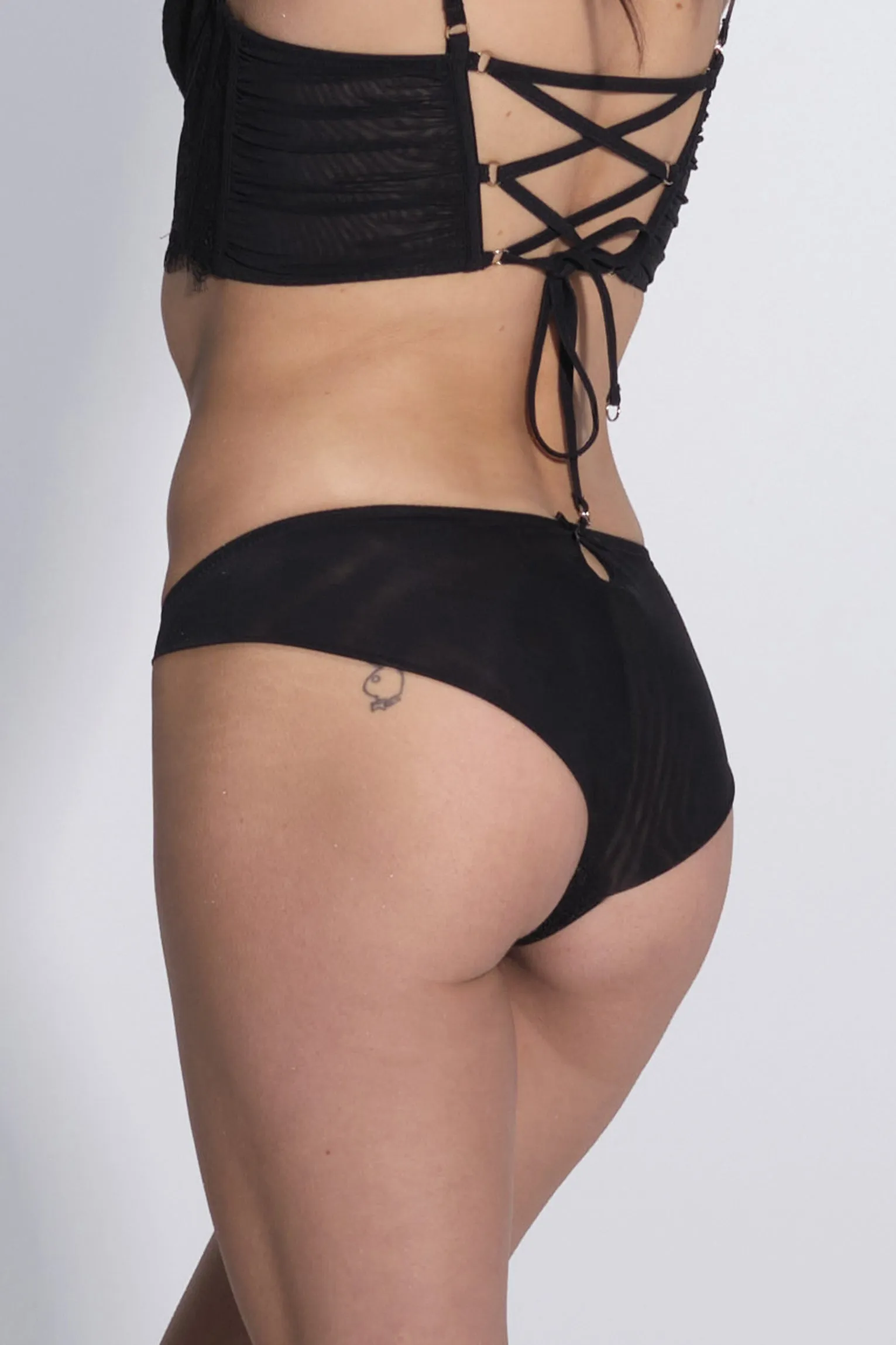 Brooke Mesh Knicker Black