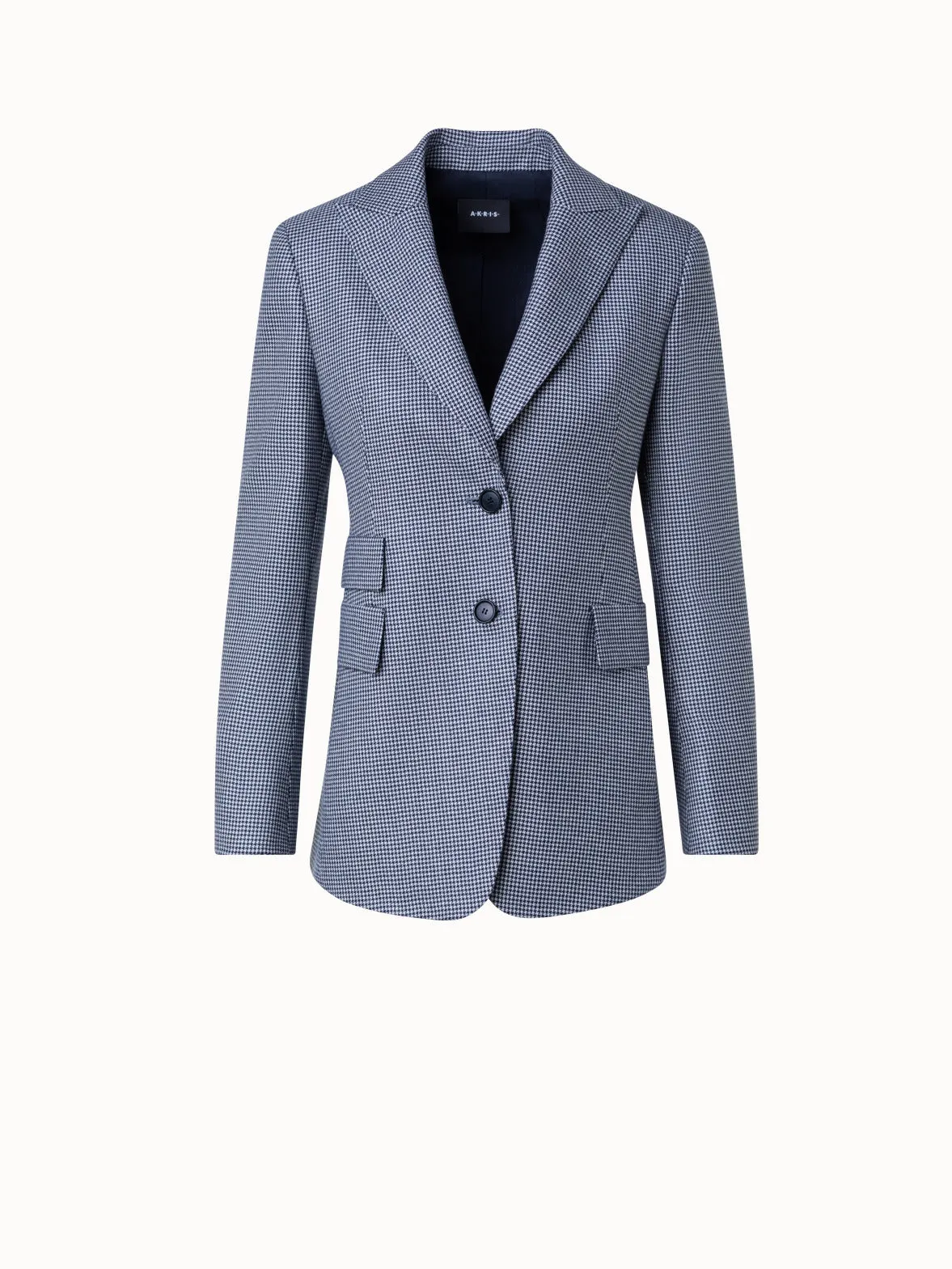 Business-Blazer aus 100% Kaschmir mit Hahnentritt-Muster