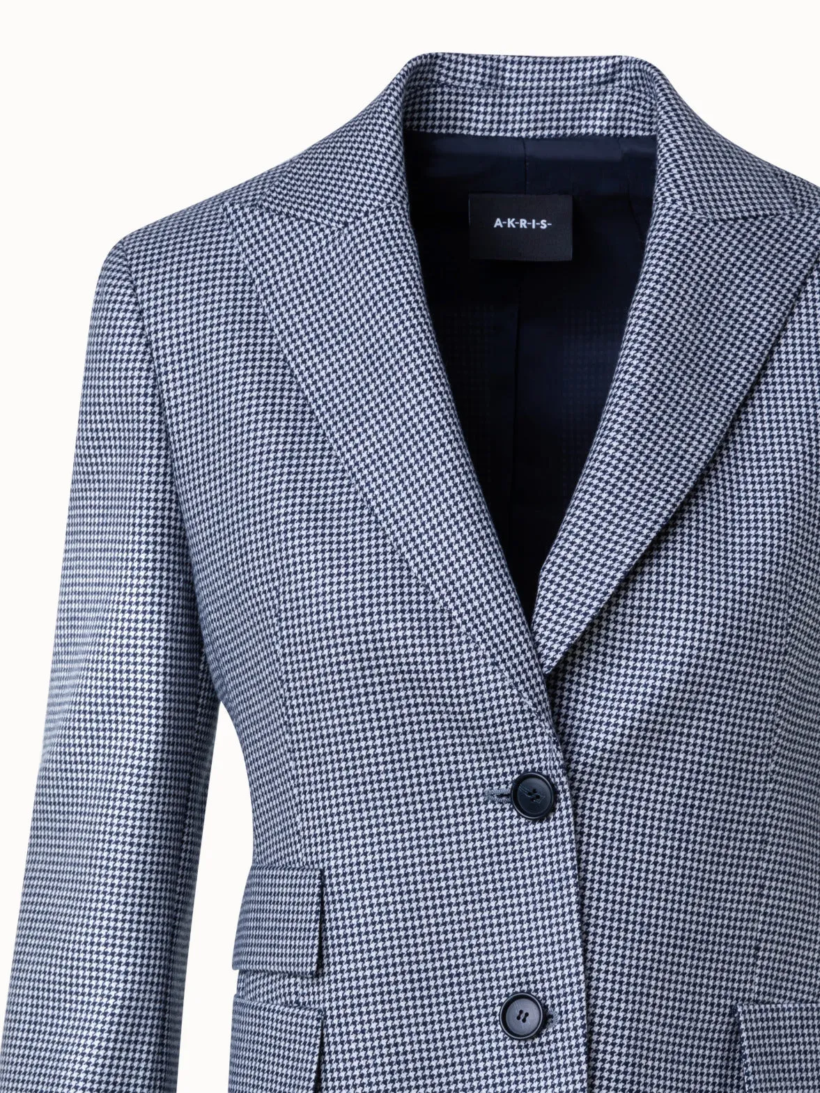 Business-Blazer aus 100% Kaschmir mit Hahnentritt-Muster