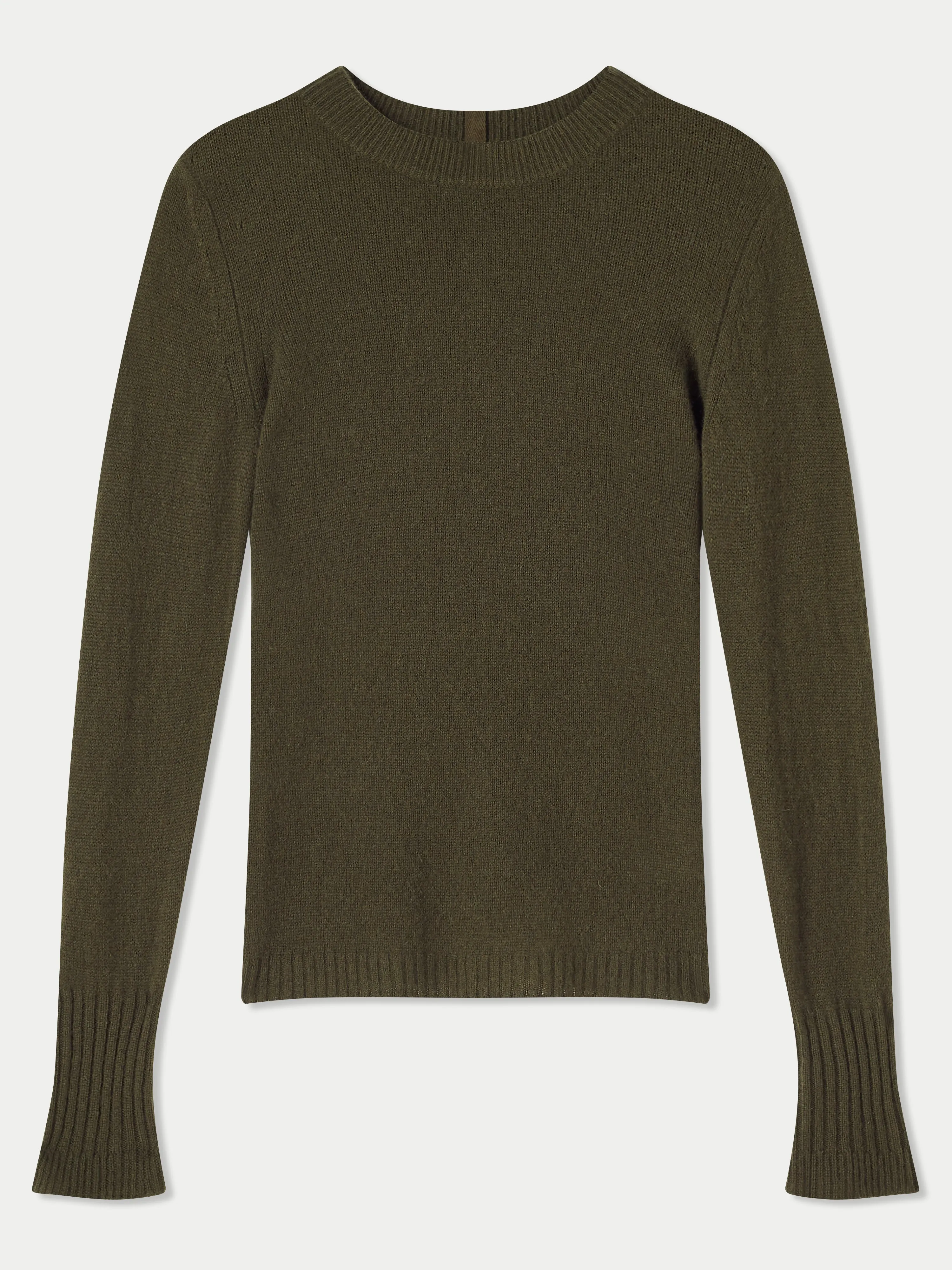 Cloud Cashmere Crew Jumper | Dark Khaki