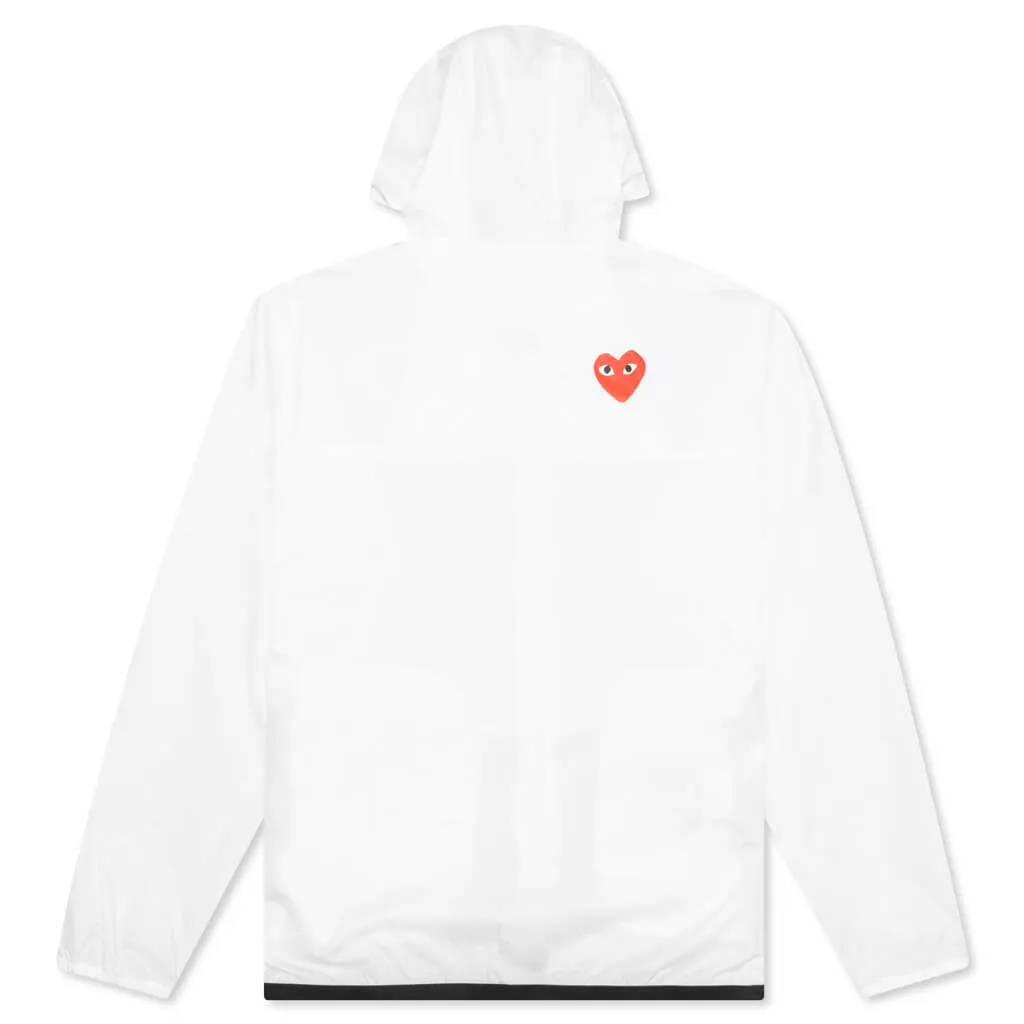 Comme Des Garcons PLAY x K-Way Le Vrai Zip Jacket - White