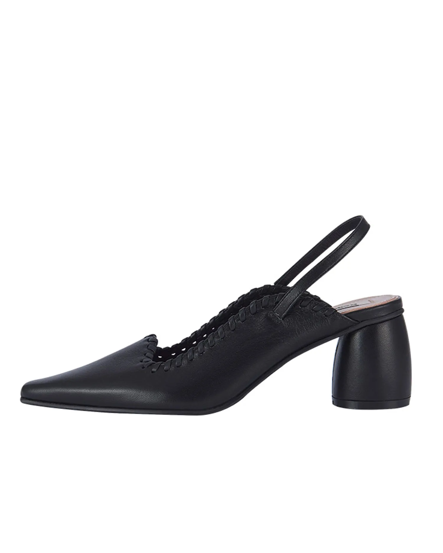 Curved Middle Slingback – Black