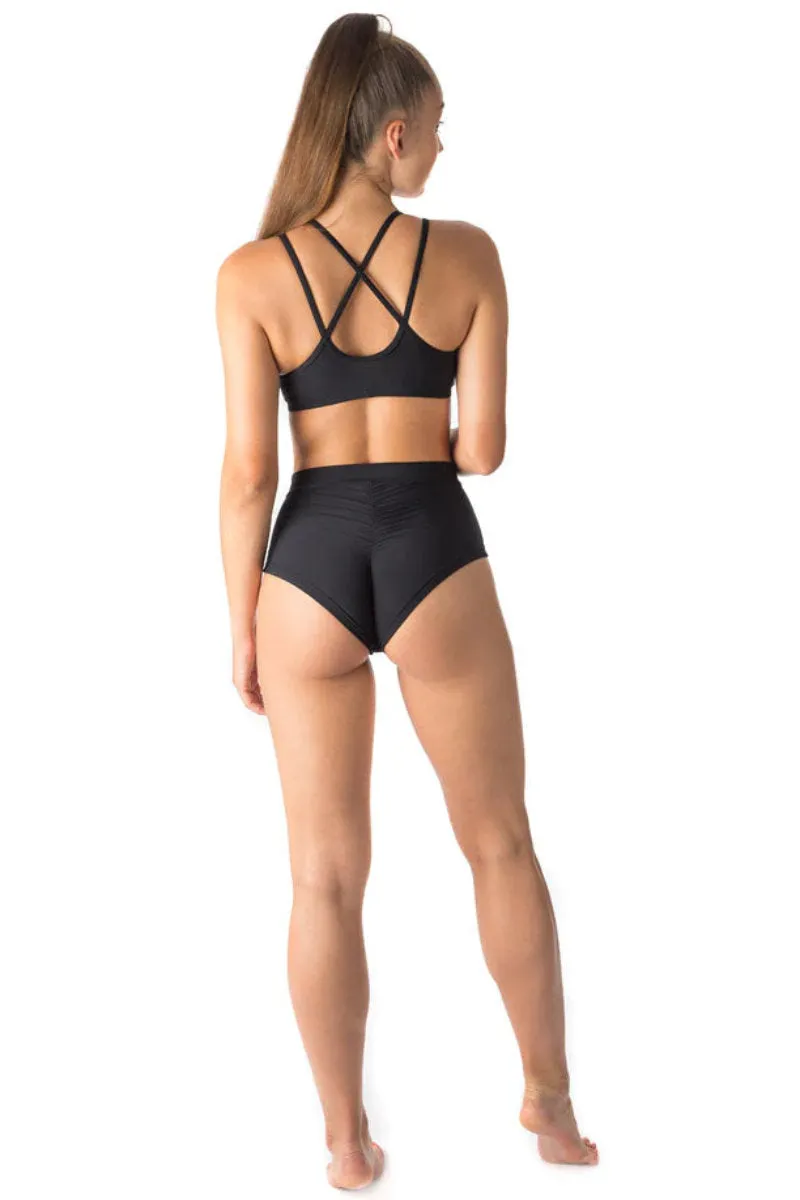 Dragonfly Lola High-Waisted Shorts - Black