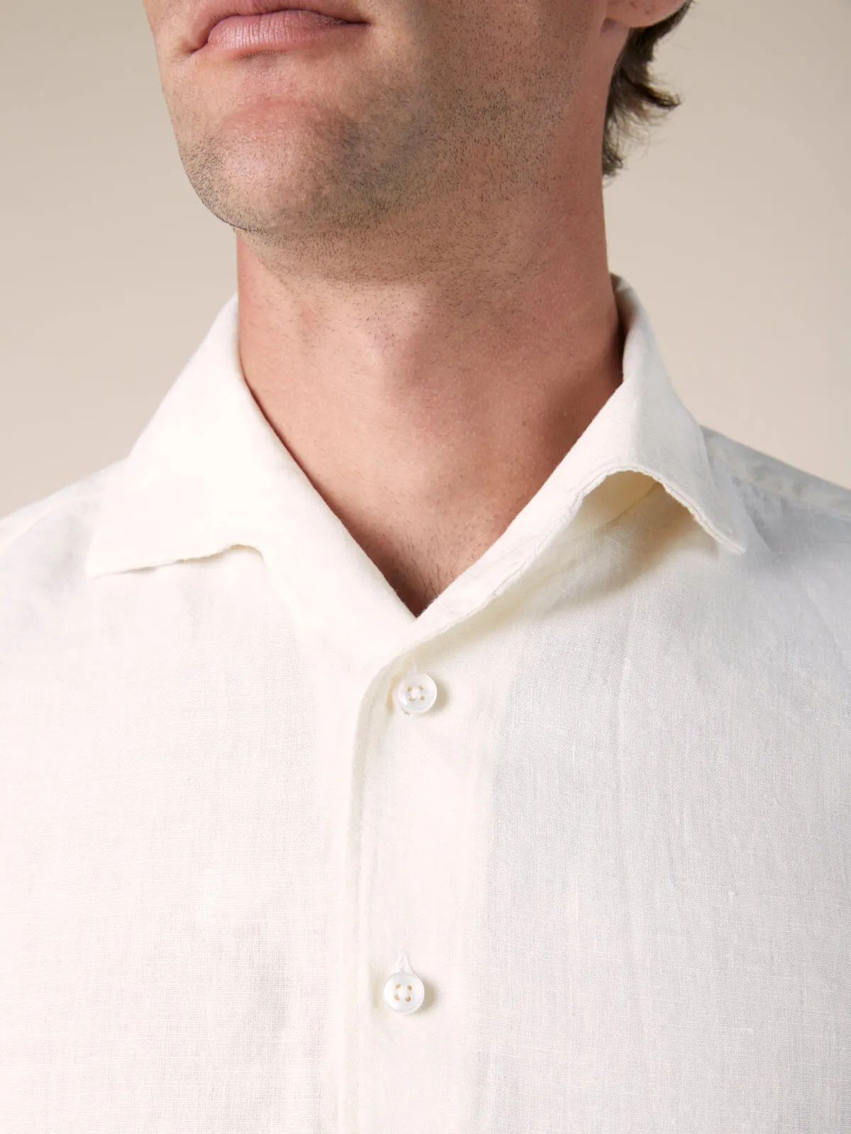 Ecru Linen Seaside Shirt