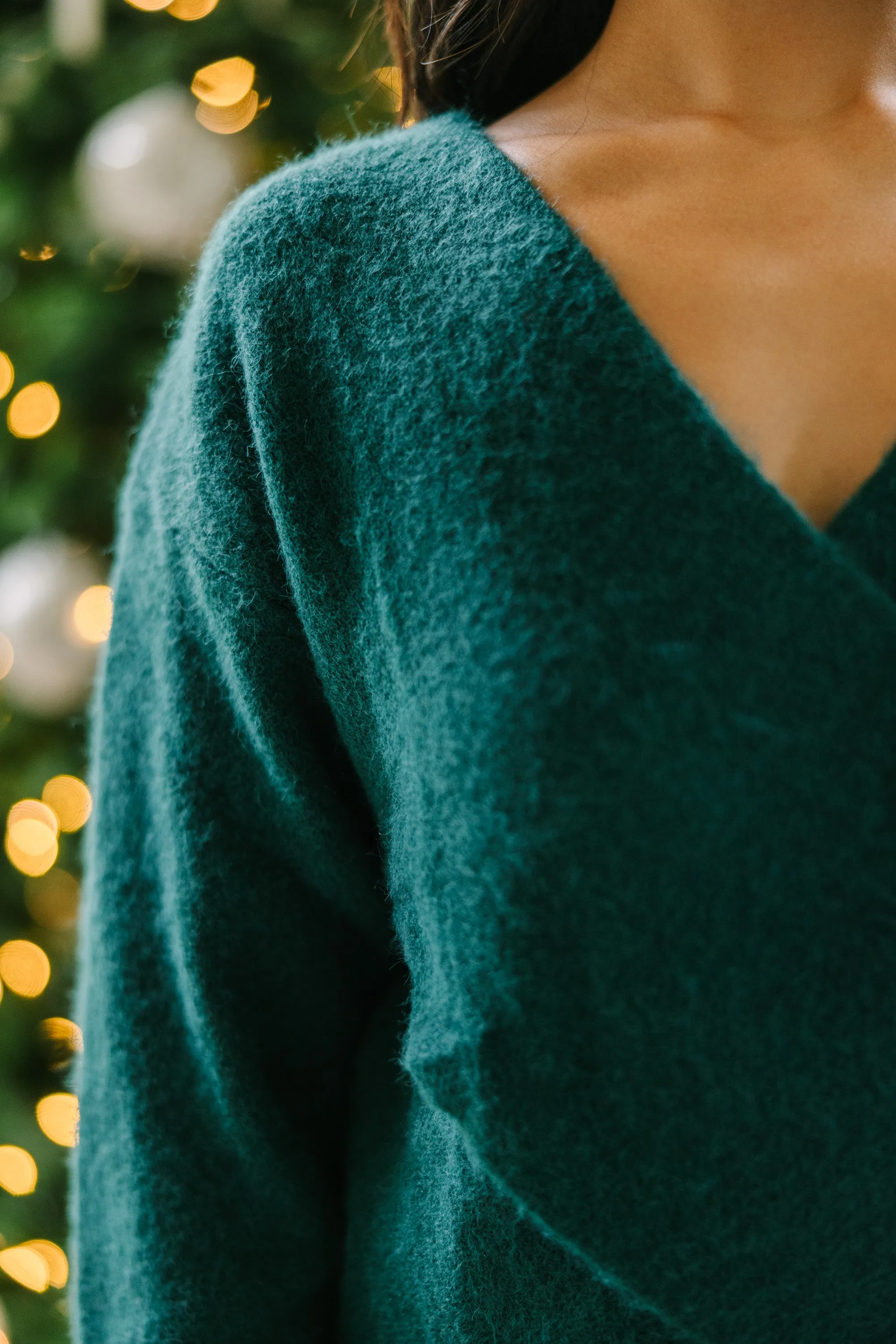 Feeling Your Best Self Emerald Green Sweater