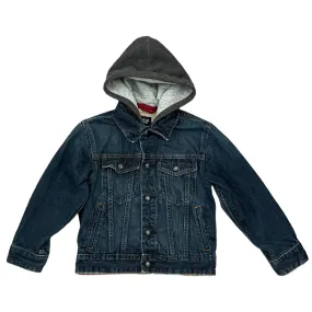 Gap Kids Denim Jean Hooded Jacket Small 6-7 EUC