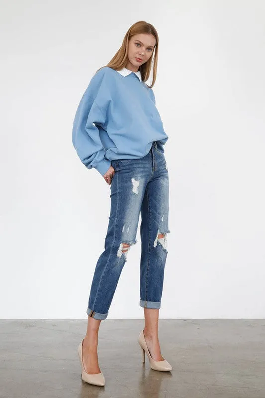 HIGH RISE GIRLFRIEND JEANS