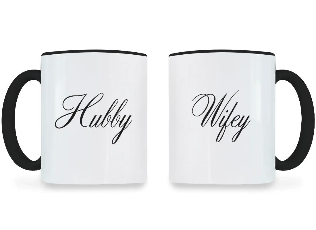 Hubby & Wifey - Couple Coffee Mugs