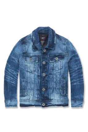 Kids Bayside Denim Trucker Jacket (Deep Blue)