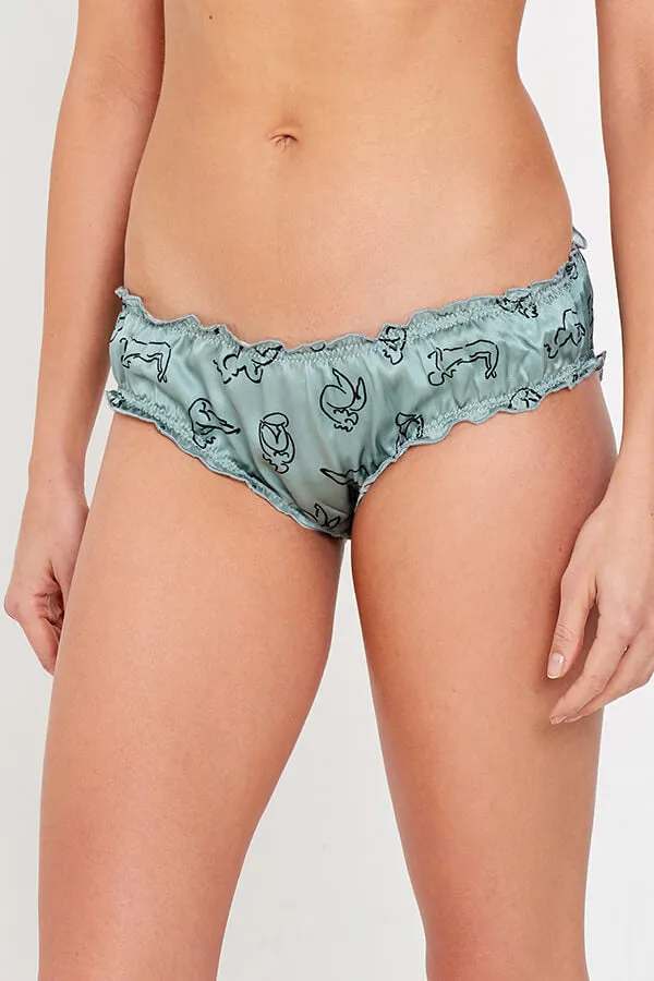 Lola Green Luxury Silk Knickers