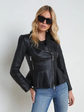 Lyric Leather Peplum Jacket