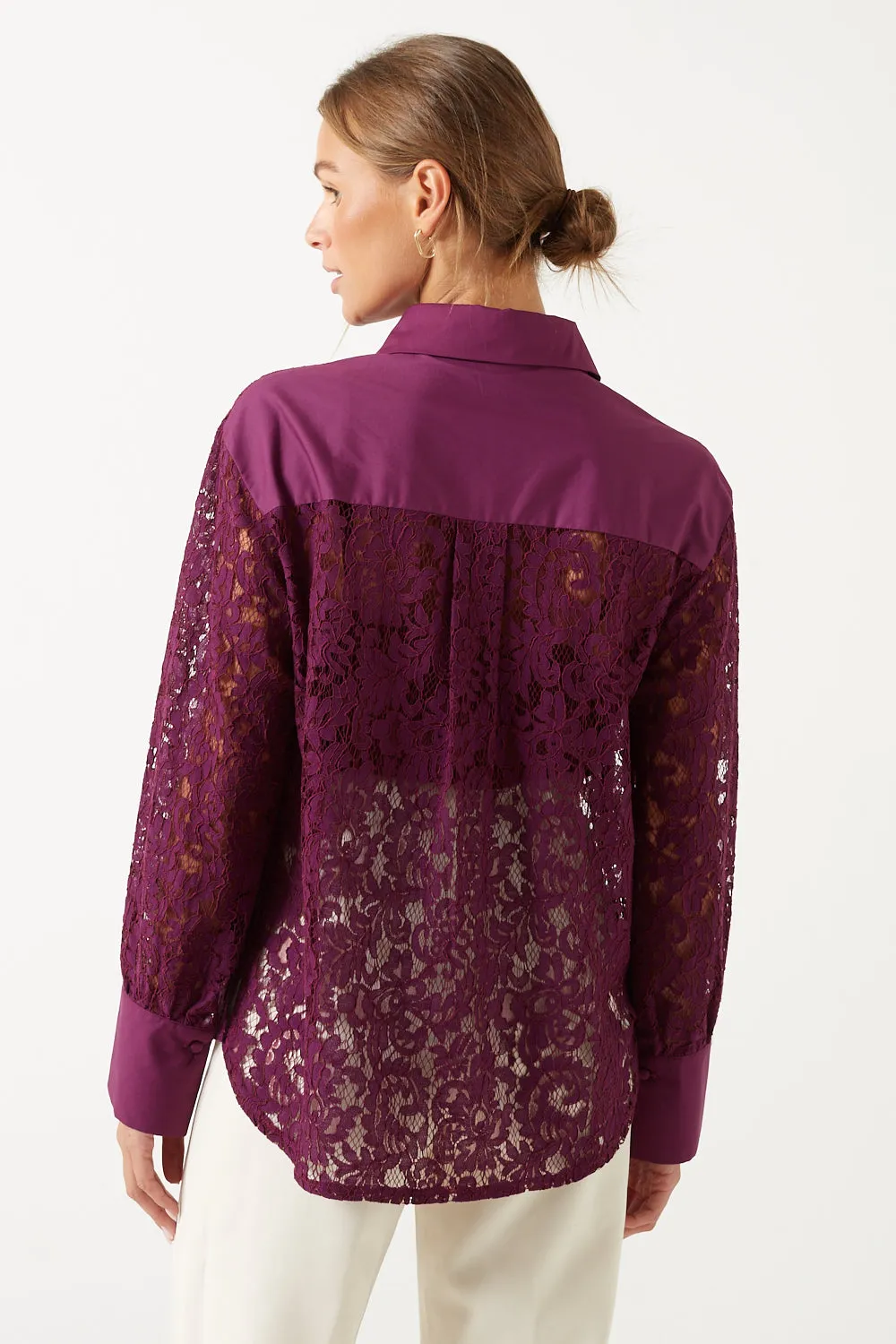 Marc Angelo Collared Lace Shirt