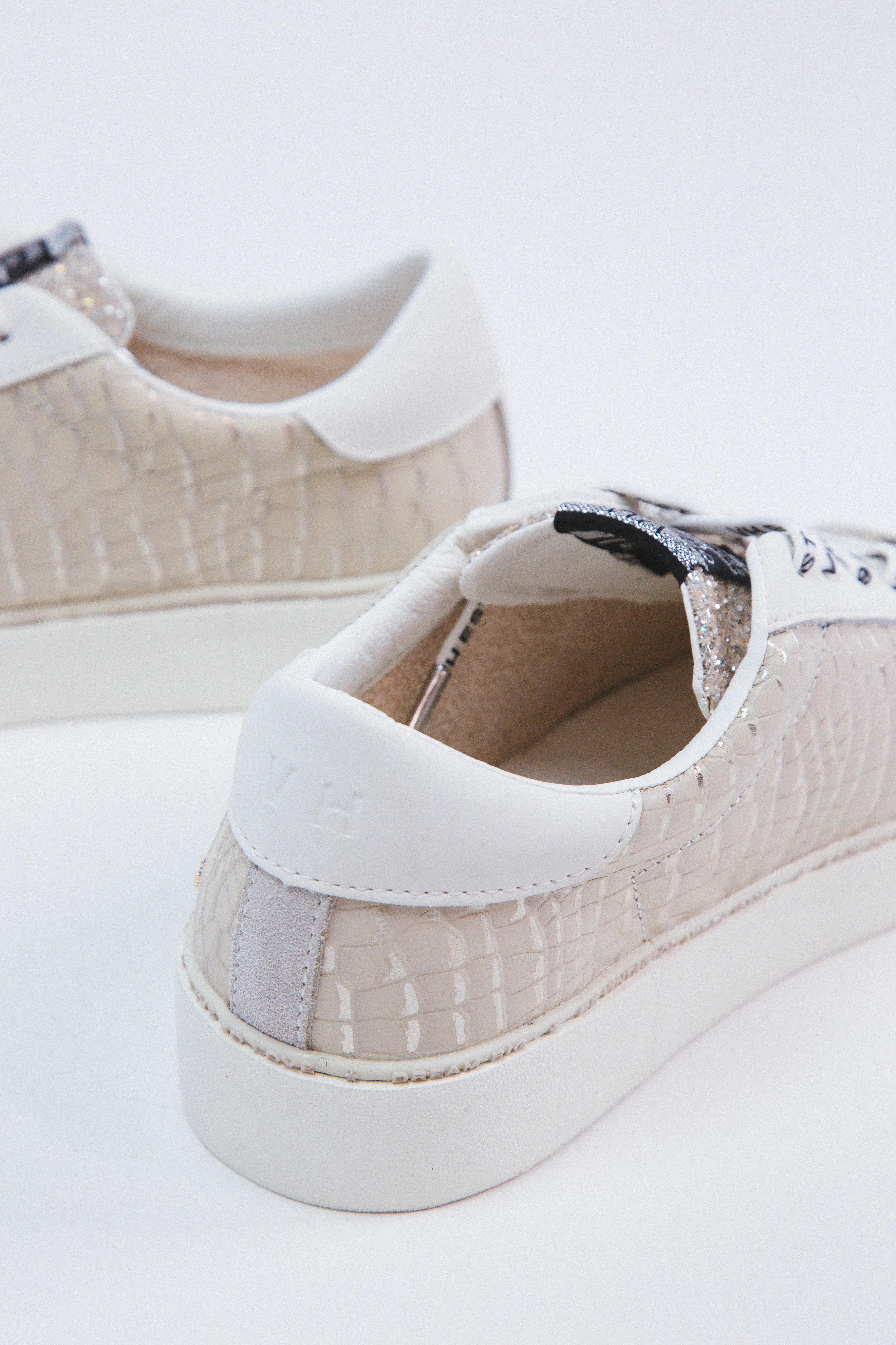 Maya Croco Sneaker, Taupe | Vintage Havana