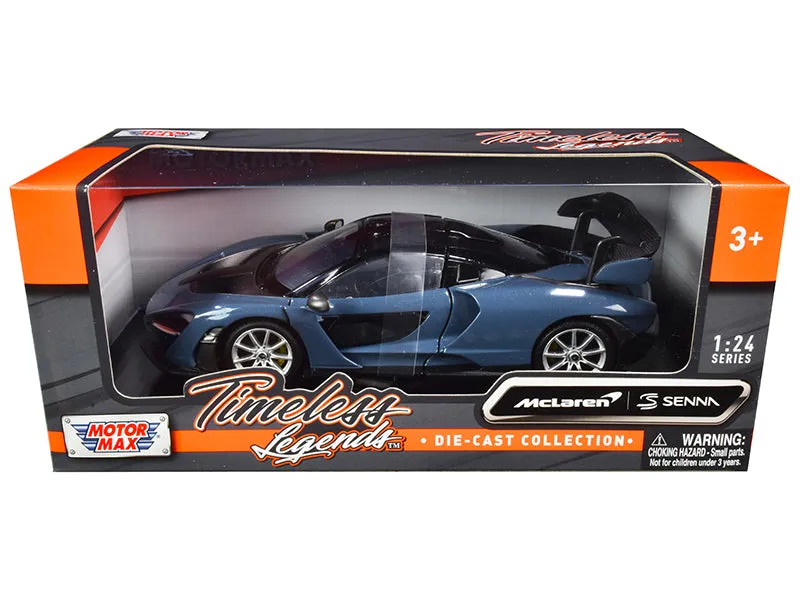 McLaren Senna Gray Metallic and Black Timeless Legends 1/24 Diecast Model Car by Motormax