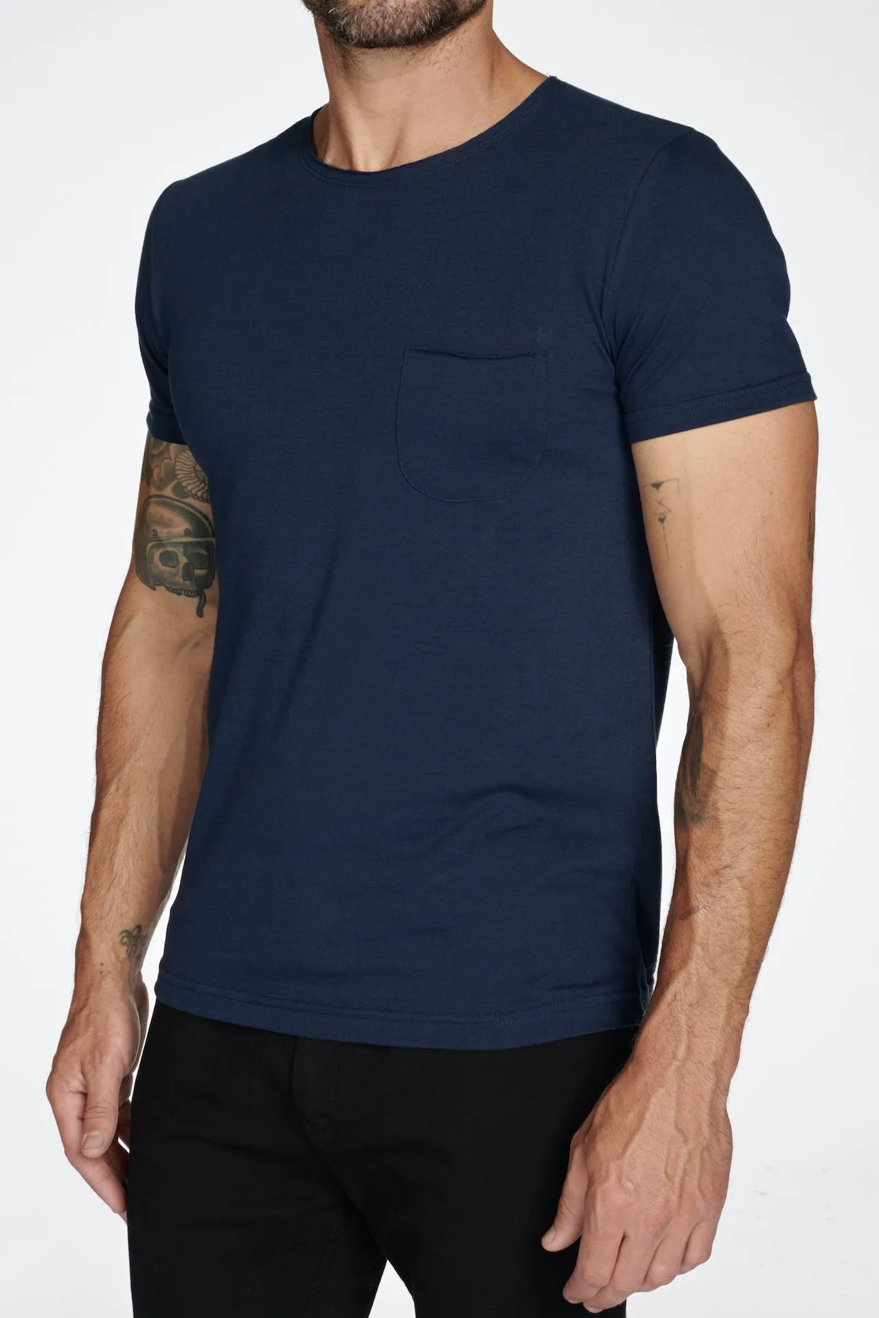 Men's Jersey Crew Neck Pocket Sailor Tee