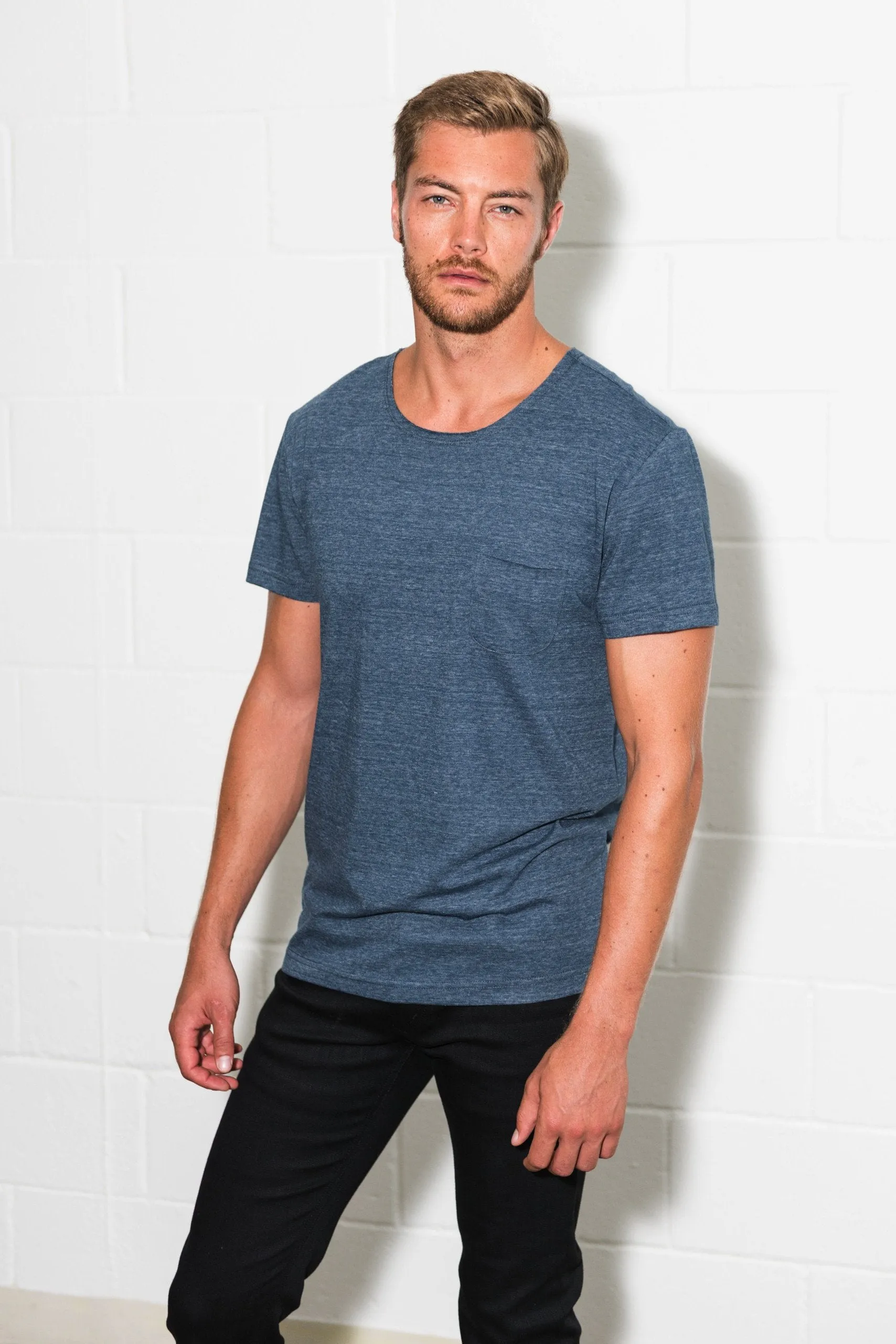 Men's Jersey Crew Neck Pocket Sailor Tee