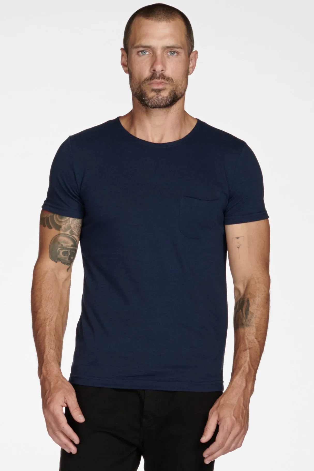 Men's Jersey Crew Neck Pocket Sailor Tee