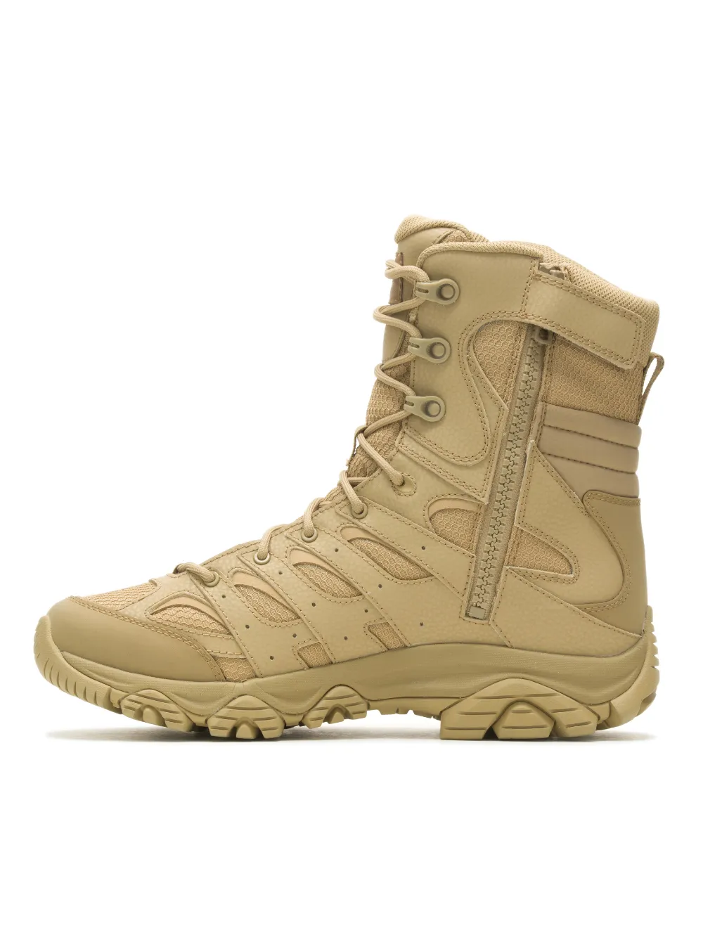 Merrell Men's Moab 3 8 Tactical Zip Waterproof Boot - Coyote