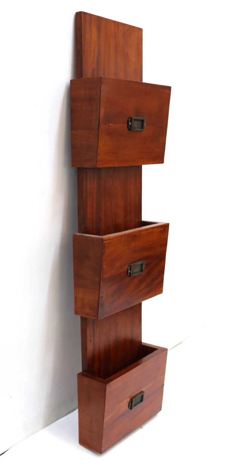 Mid-Century Modern Wall Document Holder in Wood