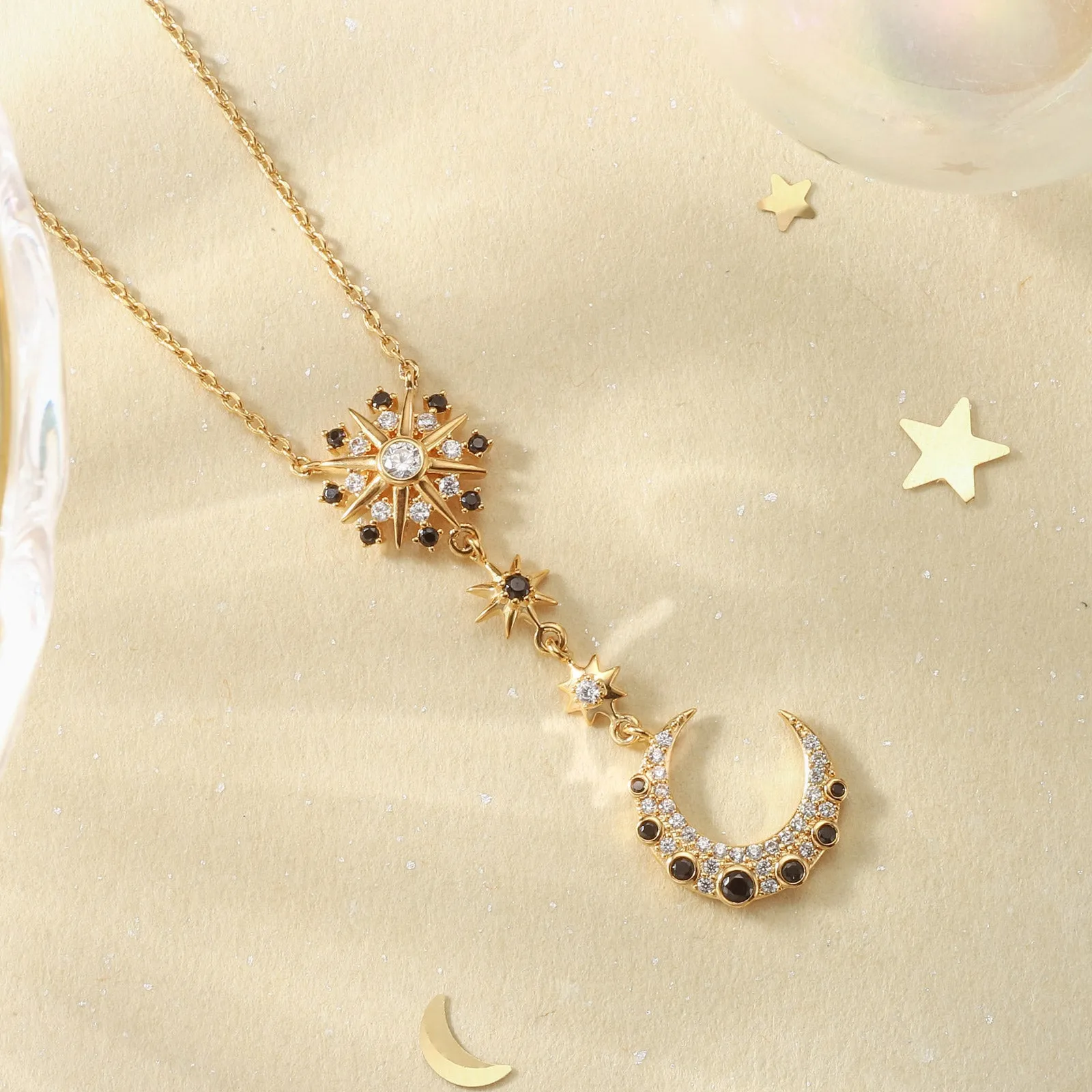 Midnight Moon Star Necklace