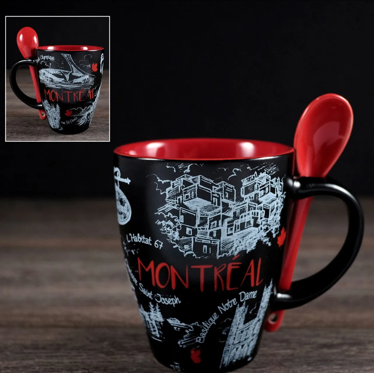 Montreal boxed black Mug