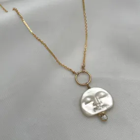 Moon Face Eclipse Necklace