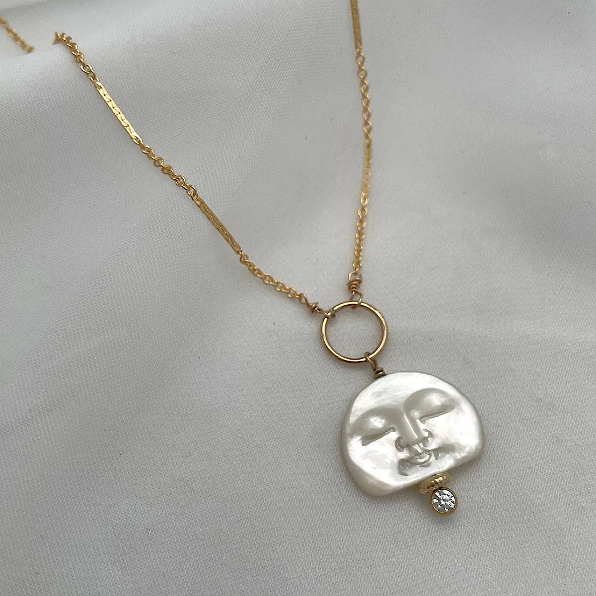 Moon Face Eclipse Necklace