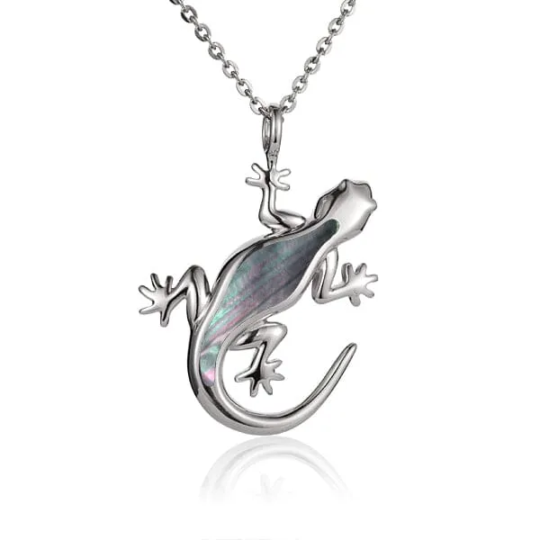 Mother of Pearl Gecko Pendant