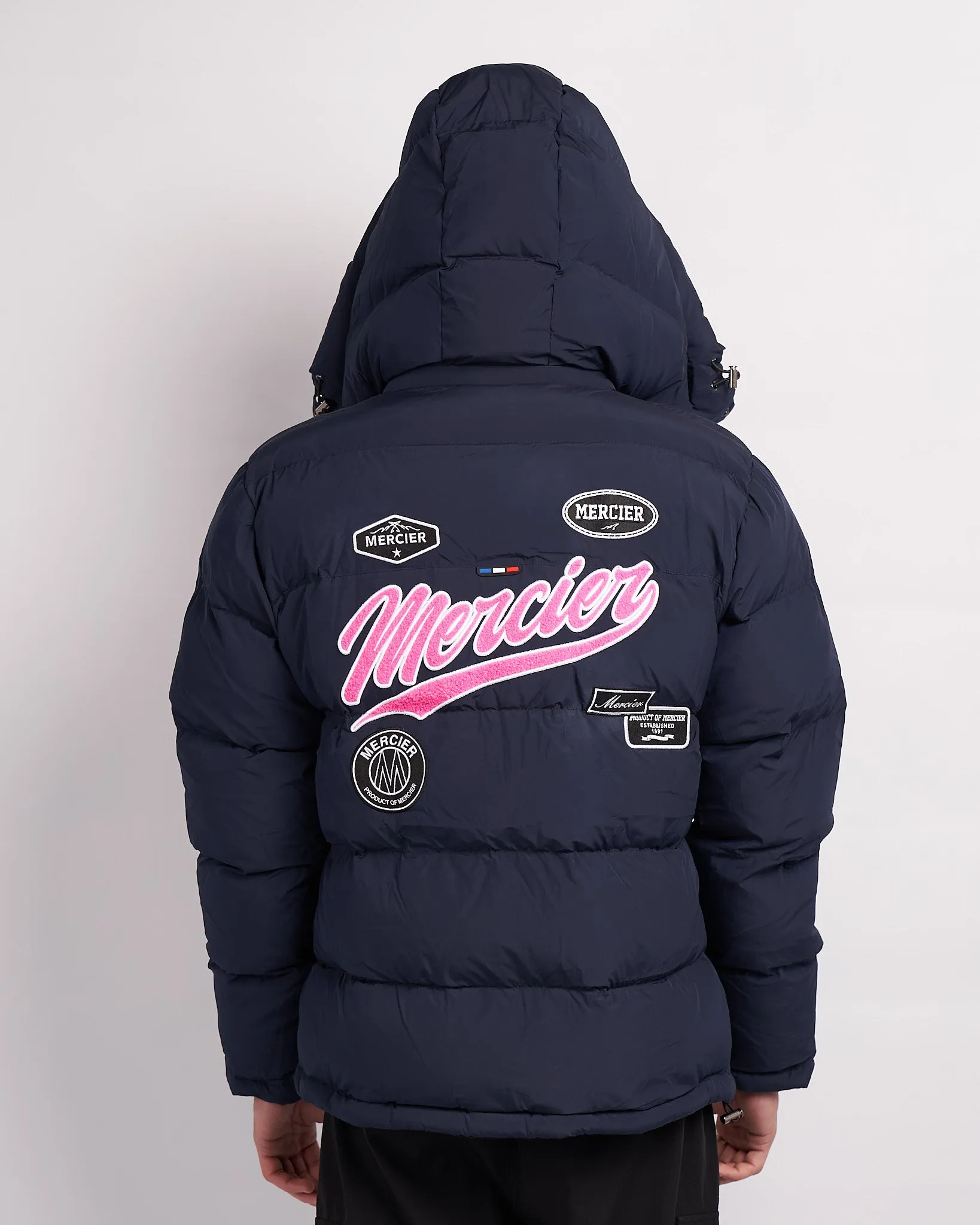 Navy Pink Teams Puffer Jacket