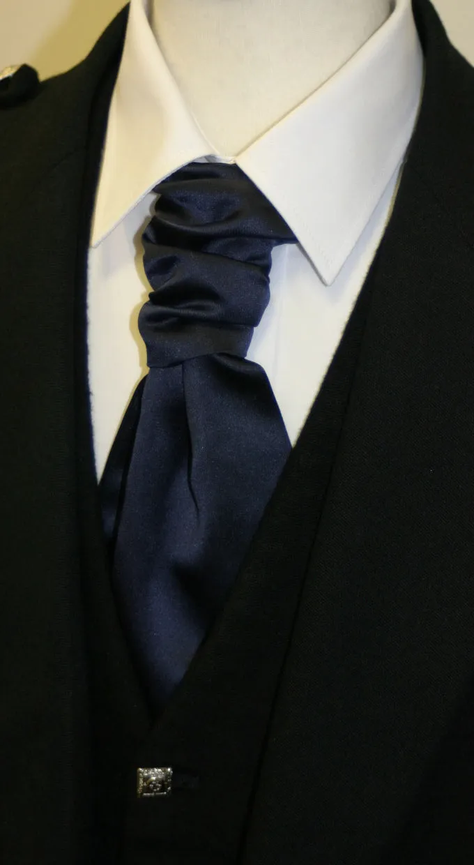 Navy Ruche Cravat