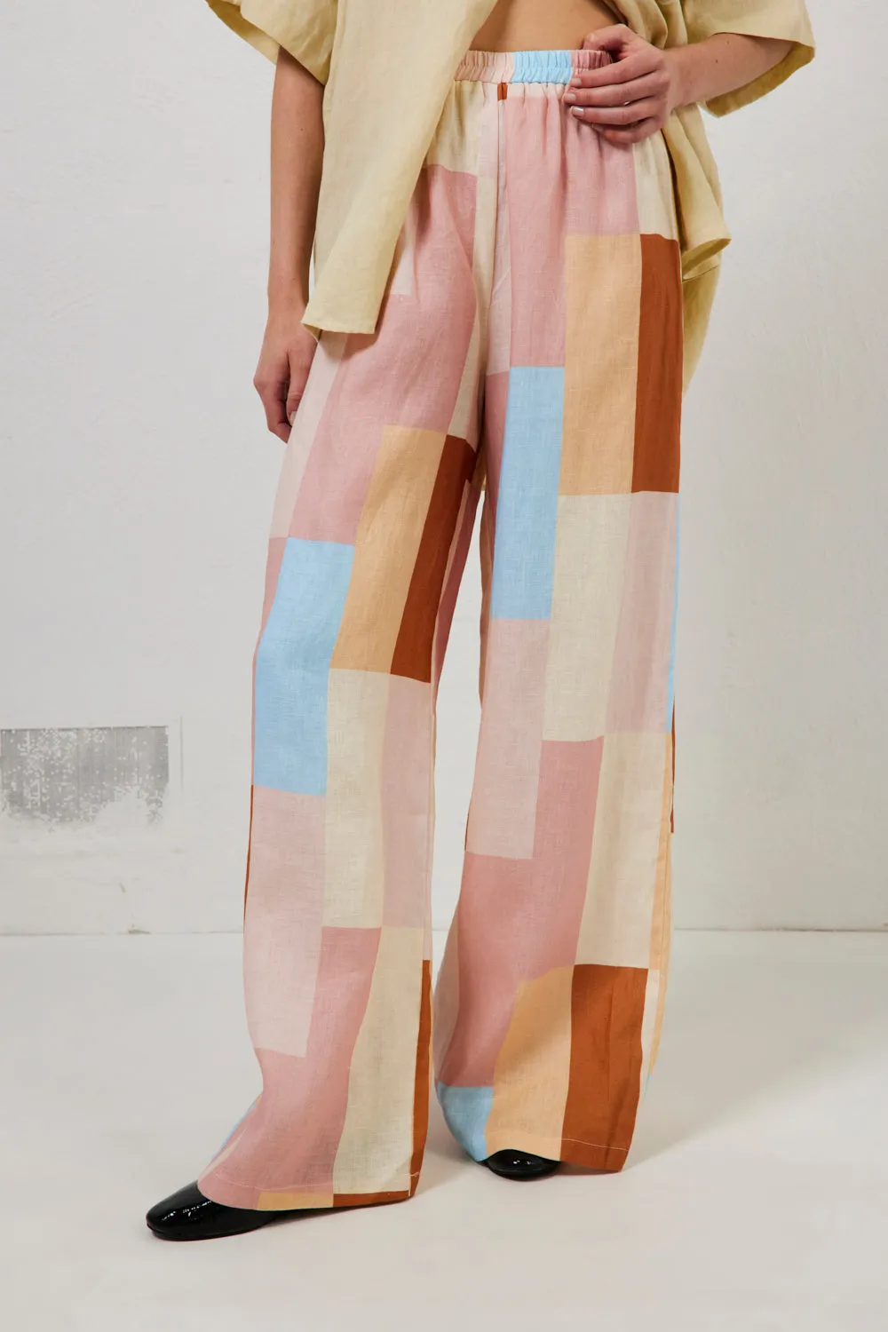 Petra Linen Pants Patchwork