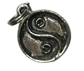 Pewter Yin and Yang Charm Necklace and Earring Set: A Symbol of Balance and Harmony