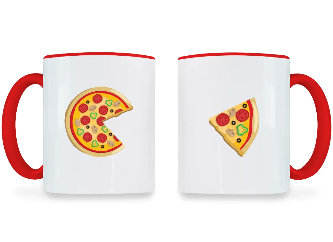 Piece Pizza & Slice - Couple Coffee Mugs