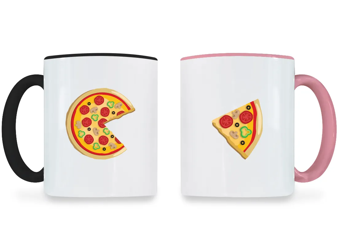 Piece Pizza & Slice - Couple Coffee Mugs