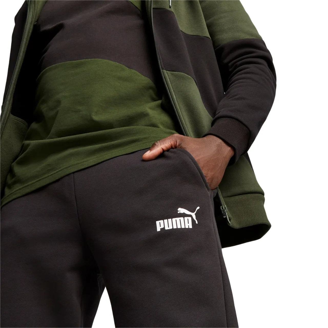 Puma Power Cat men's hooded tracksuit 675972-31 myrtle