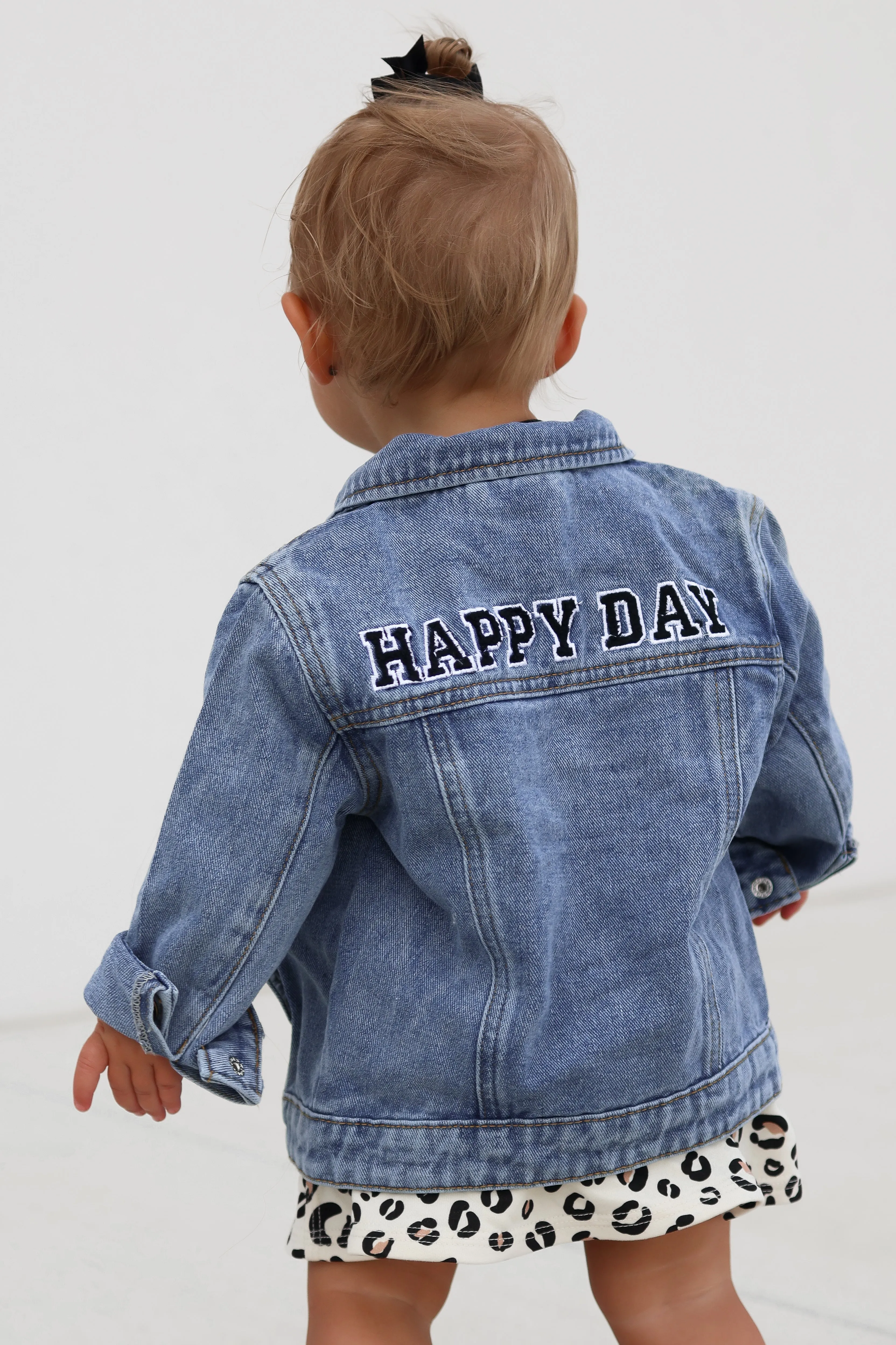 "Happy Day" Denim Jacket