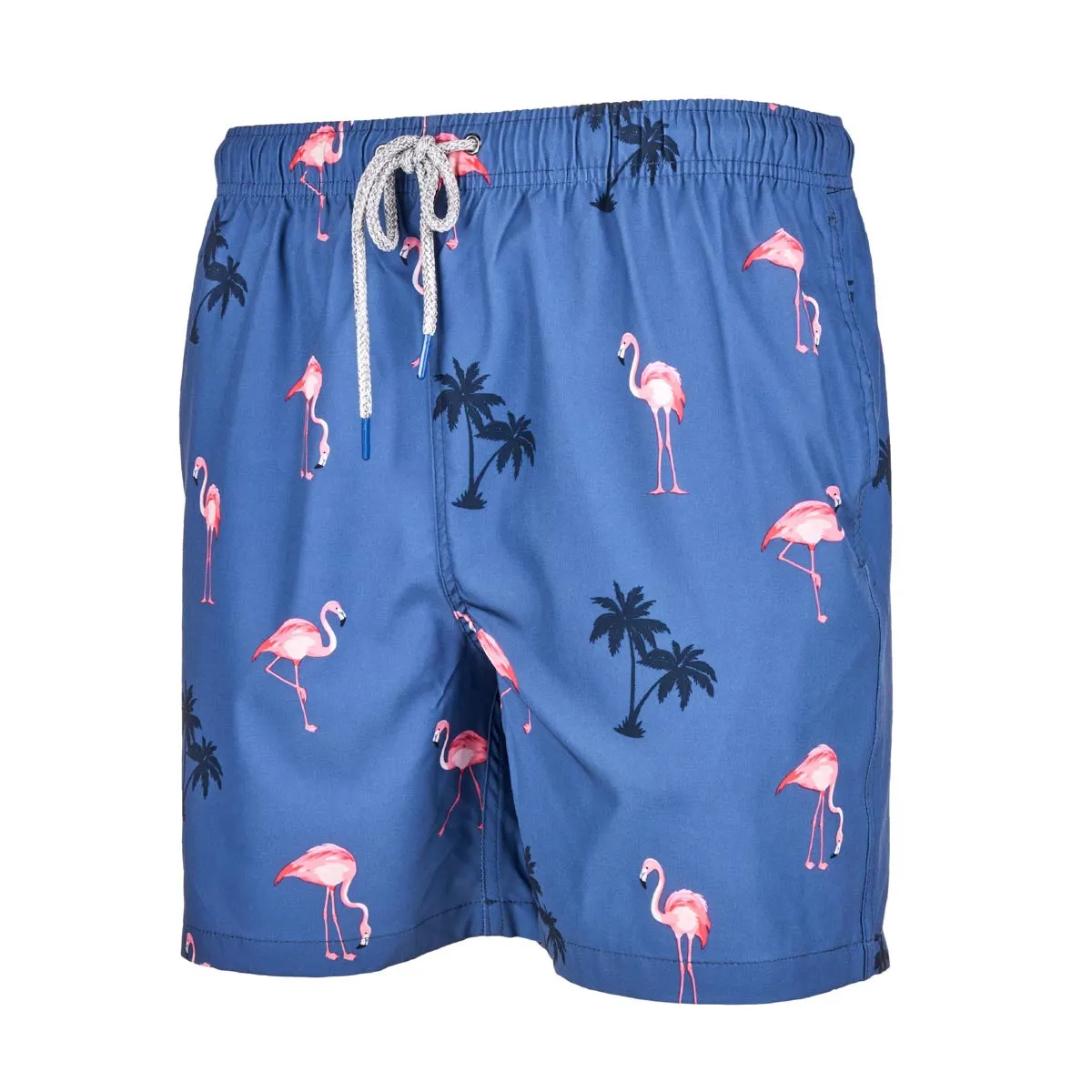 Rainforest Men's Flamingo Blues Swim Trunks