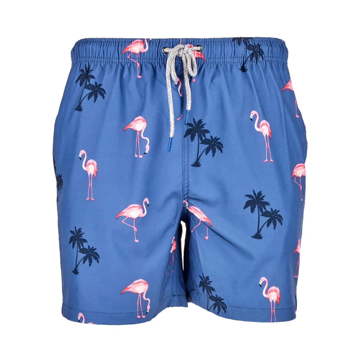 Rainforest Men's Flamingo Blues Swim Trunks